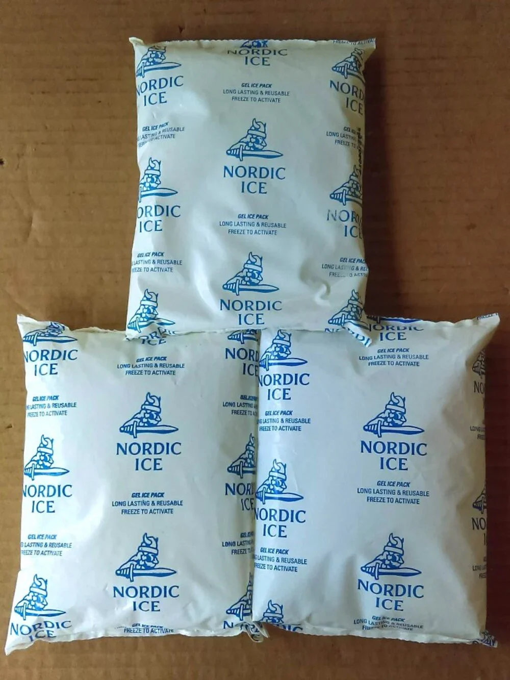 Nordic Ice Reusable Ice Cold Freezer Gel Packs 24 Oz.  Lot of 3